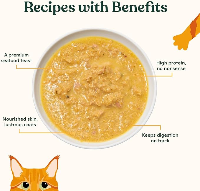 Made by Nacho Flaked Filets Recipe in Bone Broth, Grain-Free Chef's Selects Wet Food for Cats Balanced Diet in Naturally Hydrating Pumpkin-Infused Broth (3.0 oz (Pack of 12), Flaked Fish Variety Pack)