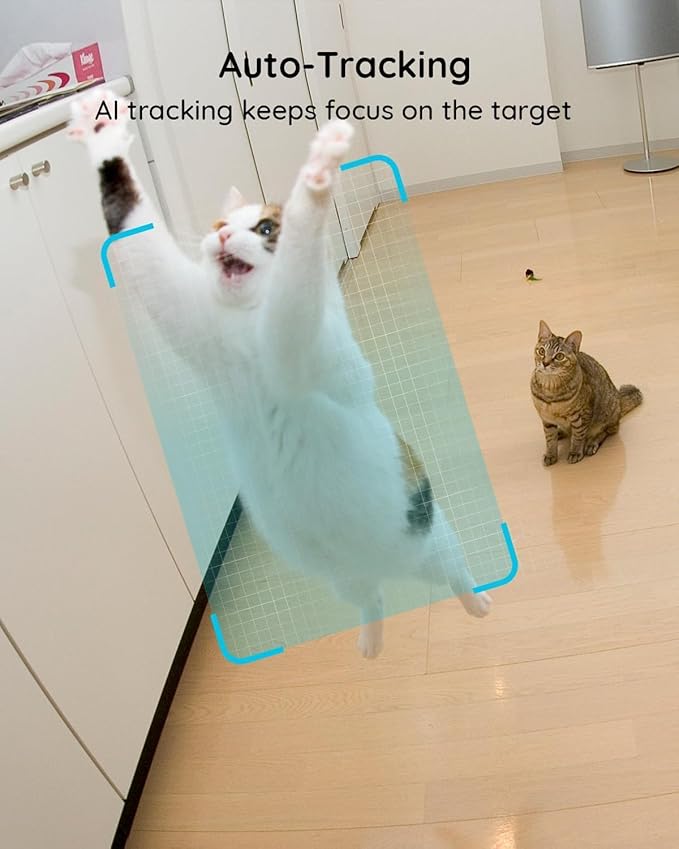 virtavo XD1 Indoor Pet & Baby Camera, No Subscription Required, Dual-Lens 360° PTZ, Motion Tracking, 2-Way Audio, Night Vision, Cloud/SD Storage, Phone App, WiFi, 2-Pack, Power Adapter Included