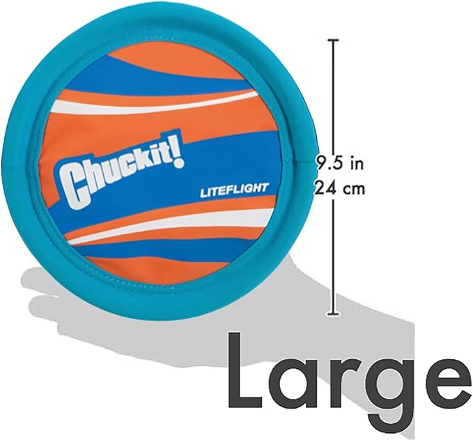 Chuckit! Lite Flight Dog Fetch Toy, Large (10 Inch Diameter)