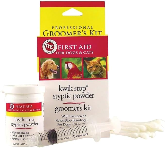 Styptic Kwik Stop Dog Cat Bird Ferret Helps Stop Bleeding Fast Powder Gel Pads or Swabs (90 Count Pads)