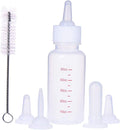DoubleWood Pet Nursing Bottle Kits Nursing Bottle Kits Replacement Nipple Cat Feeding Bottle for Newborn Kittens, Puppies, Rabbits, Small Animals