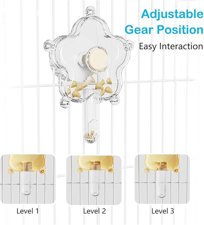 BNOSDM Bird Foraging Toys Cockatiel Foraging Wheel Parrot Cage Spinning Toys Parakeet Enrichment Puzzle Feeder Toy for Budgies Lovebirds Canaries (Pink)