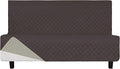 Easy-Going Futon Slipcover - Reversible Sofa Cover, Armless, Water Resistant - Pets & Kids (Chocolate/Beige)