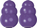 KONG Senior - Dog Toy with Gentle, Natural Rubber - Durable Dog Toy for Older Dogs - Use Treats with Stuffable Chew Toy - Treat Toy for Chewing & Fetching - for Medium Dogs (Pack of 2)