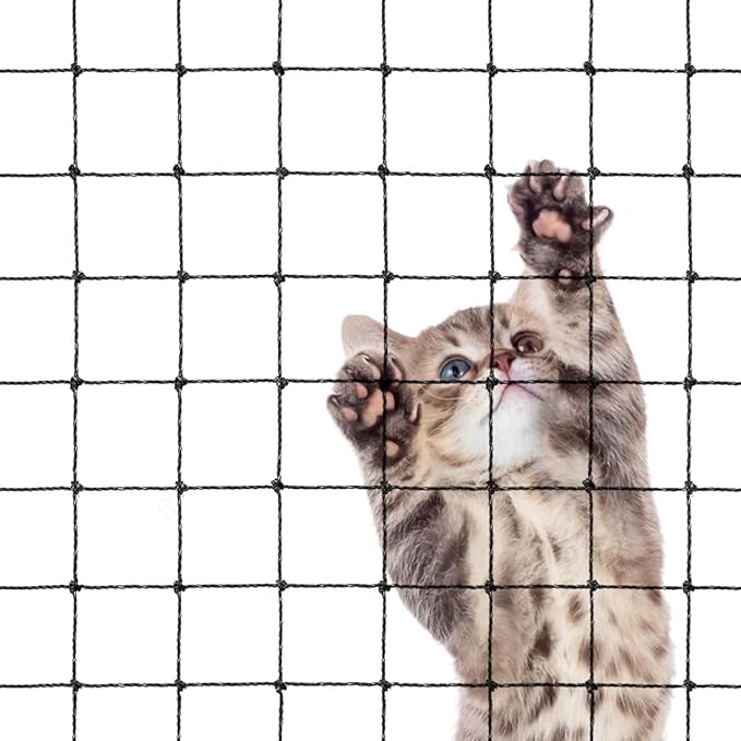 Cat Balcony Net, Steel Wire Reinforced, Anti-Fall Fence, Safety Net, Extra Strong (10 X 20 Ft)