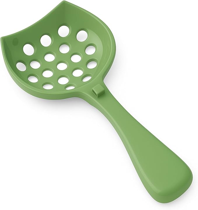 Small cat Litter Scooper with Holder: Perfect for Small Spaces. cat Litter Scooper with Holder: Easy to Store Anywhere. cat Scooper for Litter Box - Pellet Litter Scoop (Green)