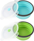 Sturdy Collapsible Dog Bowls, 27 oz 2 Pack - Foldable Silicone Water Food Bowl, Leak-Proof, Ideal for Large Dogs & Outdoor Travel
