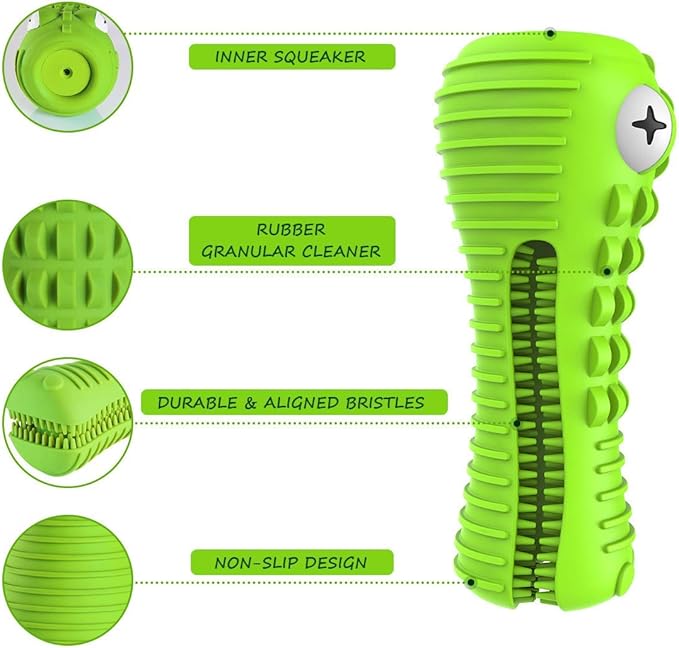 Dog Toys for Aggressive Chewers Large Medium Breed, Indestructible Dog Chew Toys, Squeaky Interactive Tough Extremely Durable, Dogs Toothbrush Toys to Keep Them Busy