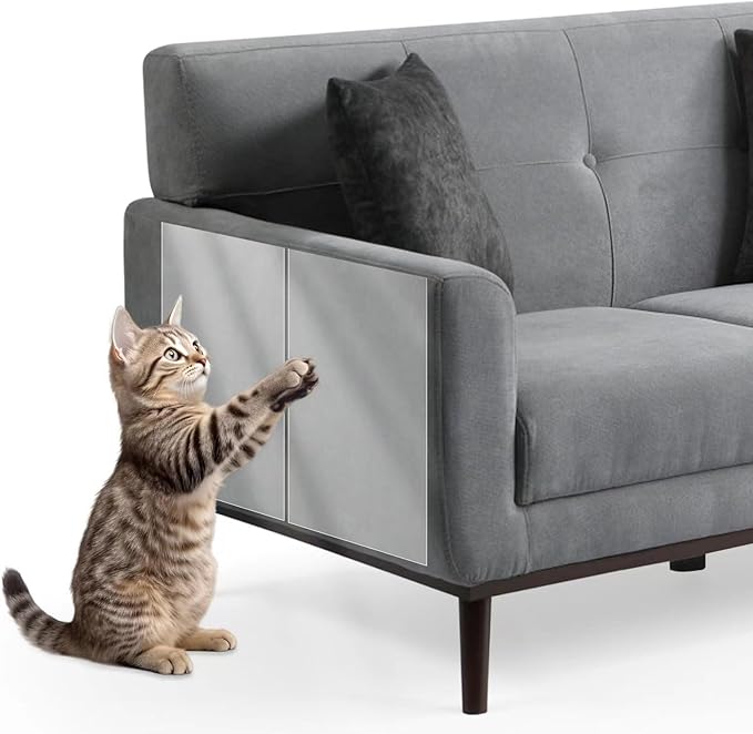XMZCYMyo Anti Cat Furniture Protector, 16PCS Double Sided Sofa Anti Scratching Sticky Tape, Corner Couch Protector for Cats, Cat Scratch Deterrent Tape