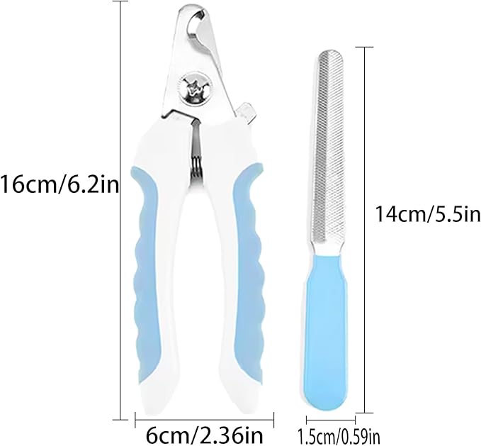 Zoocozy Cat Dog Nail Clippers and Trimmers, Pet Grooming Supplies with Safety Guard, Avoid Overcutting, Cat Dog Claw Care(Blue)