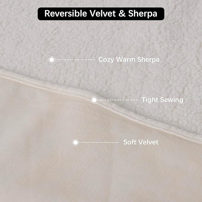 Waterproof Dog Blankets for Medium Dogs, Washable Pet Blanket for Indoor Cats, Plush Sherpa Puppy Throw Furniture Protector for Bed Couch Sofa(30"x40",M,Beige)