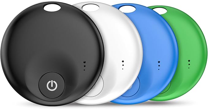 Air Tracker Tags-4 Pack: Bluetooth Tracker Tag, Item Finder Works with Apple Find My App, Trakcer Tag Locator for Your Keys, Wallet, Luggage, Backpack, and More.(iOS only) 4colors