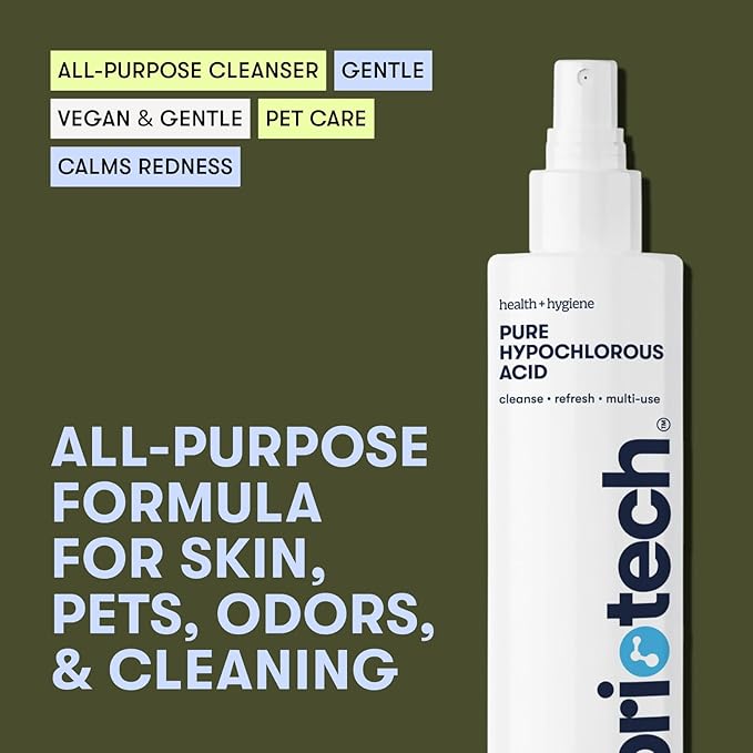 BRIOTECH Pure Hypochlorous Acid Spray and Cleanser, Original Premium HOCl Topical Solution, Multi-Purpose Cleaner, Family Approved & Pet Friendly, 2 fl oz Travel Size