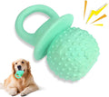 Pacifier Squeaky Dog Toys, Durable Natural Rubber Latex Dog Toy, Fetch and Tug Dog Toy, Dog Treat Toys for Boredom (Green)