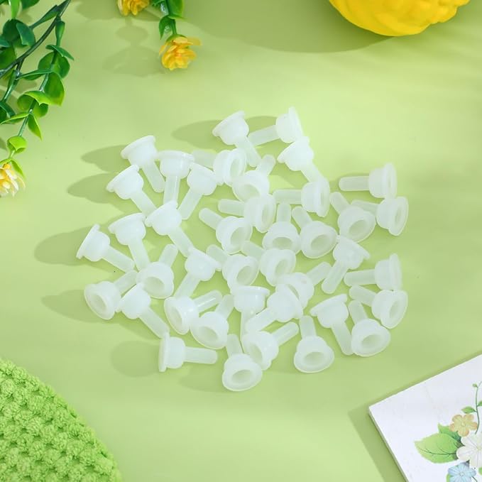 GALPADA 40pcs Silicone Pet Nurser Nipples Replacement Pacifiers for Kitten Puppy Nursing Bottles Soft Teat for Small Pets Like Rabbits Chinchillas 0.98 Inch