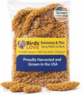 9 oz Spray Millet for Birds – GMO-Free, No Stems (Only Edible Tops) – 100% Natural Sun-Dried Foraging Treat for Cockatiels, Lovebirds, Parakeets, Finches & Canaries