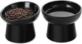 Elevated Cat Food Bowl, Ceramic Raised and Tilted Water Bowl, Whisker Fatigue Cat Bowls for Indoor Cats, Anti Vomiting and Protect Spines Pet Feeding Dishes for Kittens Small Dog, Heavy Non-Slip Base