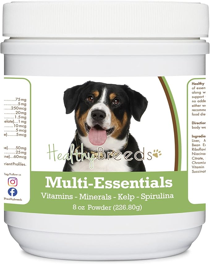 Healthy Breeds Entlebucher Mountain Dog Multi-Essentials Powder for Dogs - an Ideal Supplement of Vitamins, Minerals & Antioxidants for Your Dog - 8 oz