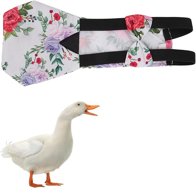 GLOGLOW Washable Chicken Diapers, Reusable Poultry Nappy Breathable Cloth Pet Diaper for Hens, Ducks, Parrots, Geese, Indoor Birds Stops Mess on Furniture Floors