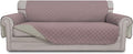 Easy-Going Reversible Couch Cover for 3 Cushion Couch Sofa Cover for Dogs Water Resistant Furniture Protector Cover with Foam Sticks Elastic Straps for Pet Cat (Sofa, Pink/Beige)