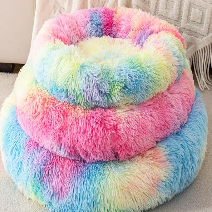 Dog Bed Cat Bed Rabbit Beds Cat Pillow Puppy Bed Fluffy Pet Bed Kitten Cave Warm Bed Bunny Bed for 5Kg Pet