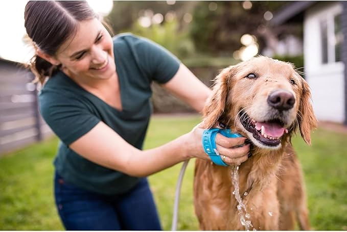 Handheld Pet Bathing Hose with Sprayer & Brush – 8‑Mode Hose Attachment for Dogs & Cats – One‑Handed Control, Soap Dispenser, Garden or Shower Compatible