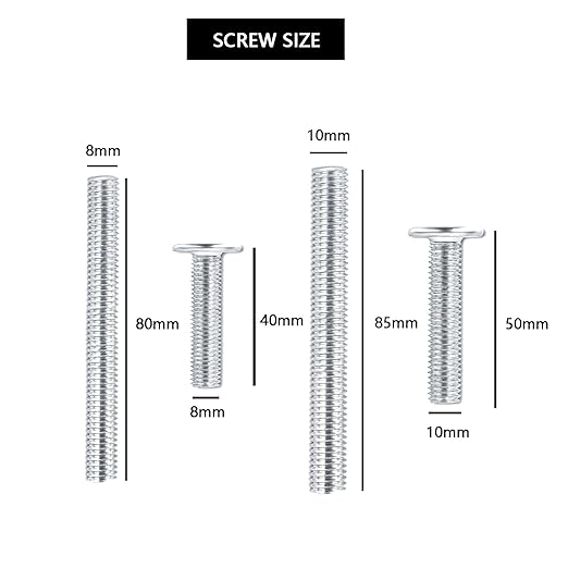 Replacement Screws for Cat Scratching Posts - M8 & M10 with Allen Key (4 Bolts & 4 Screws) - No Cat Scratching Post Included