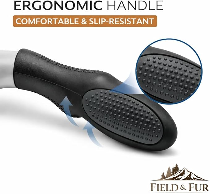 Field & Fur Dog Deshedding Tool, Undercoat Brush for Dogs & Cats, Removes Loose Fur, One-Click Release, Heavy Shedding Grooming Tool for Goldendoodles, Long Hair & Double Coats