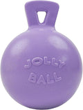 Jolly Pets Tug-n-Toss Heavy Duty Dog Toy Ball with Handle, 6 Inches/Medium, Light Purple