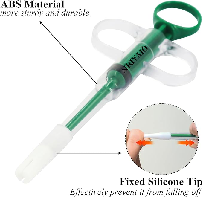 Cat Pill Shooter, Pet Pill Gun for Cats and Dogs, Pet Medicine Dispenser for Small Animals, Dog Piller Shooter with Fixed Soft Tip (Anti-Fall)