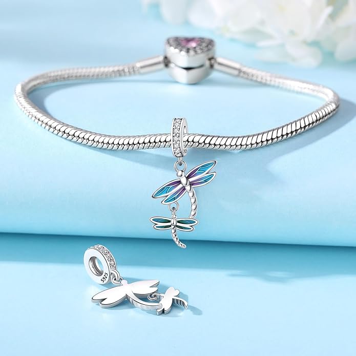 925 Sterling Silver Charm For Bracelets Animals Pets Insects Butterflie Cat Dog Charms Bead For Women Jewelry Gifts