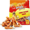 Jungle Calling Chewy Chicken Dog Treats Real Chicken Calcium Bone, Rawhide Free, Teeth Clean & Breath Fresh Dog Training Treats for Small/Medium Dogs, 21.2 oz