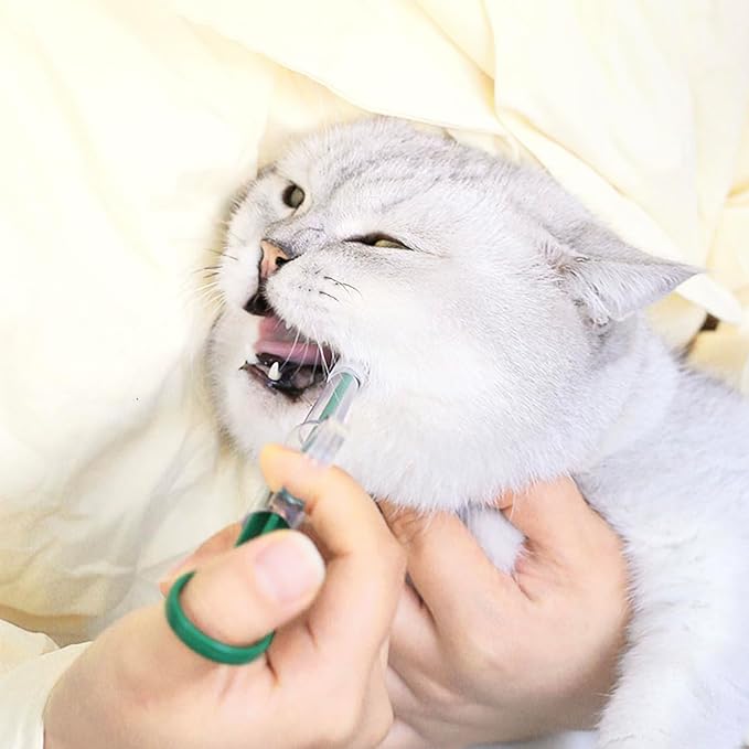 Cat Pill Shooter, Pet Pill Gun for Cats and Dogs, Pet Medicine Dispenser for Small Animals, Dog Piller Shooter with Fixed Soft Tip (Anti-Fall)