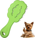 Cloud Shape Small Dog Grooming Brush - Soft Bristle Dog Brush - Ideal Gentle Puppy Hair Brushes for Maltese and Small Breeds- Perfect for Shih Tzus, Yorkies, and Maltipoos (Green)