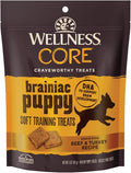 Wellness CORE Brainiac Soft Puppy Training Treats, Natural, Grain Free, Beef and Turkey Recipe, 6 oz Bag