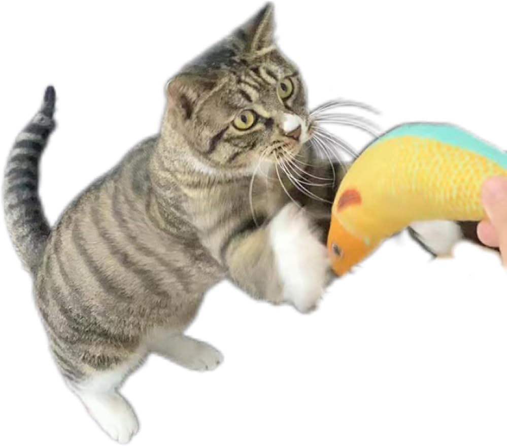 Cat Toys Saury Fish, 3 Pack, Catnip Crinkle Sound, Soft and Durable, Interactive Kitten Kicker for Indoor Kitty Exercise 9.4 Inches for All Breeds