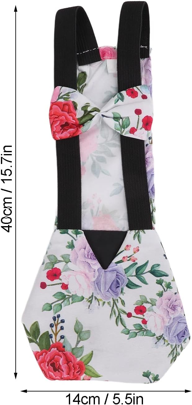 Pet Chicken Diapers,Chicken Goose Duck Loose Tight Belt Diapers Poop Pocket Diapers Peony Flower Pattern for Poultry Pet Used(L)