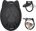 Cat Door for Screen Door, Cat Screen Door, Pet Screen Doors with Lockable Magnetic Flap for Doggy and Cat, 11.42 x 8.66 x 0.39in (Black)