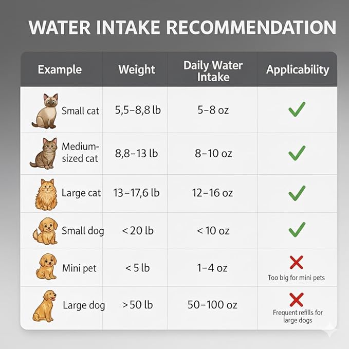 LucidShine 108oz/3.2L Stainless Steel Cat Water Fountain with 4 Replacement Filters(Up to 4-Month Supply, Ultra Quiet Automatic Pet Water Dispenser, Dishwasher Safe Metal Bowl for Cats & Dogs