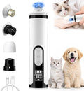 Dog Nail Grinder Upgraded – Gentle Paw Grooming & Smoothing, 3 Speed Dog Nail Trimmers & Dog Nail Clippers with Display, 2 LED & 3 Grinding Ports Ideal for Small/Medium/Large Dogs, Cats/Other Animals