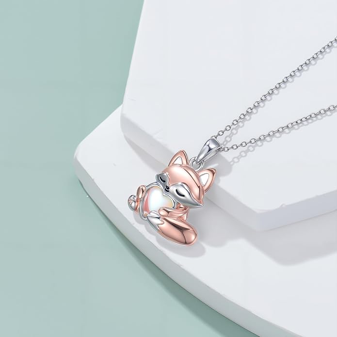 Guinea Pig/Raccoon/Butterfly/Panda/Hummingbird/Giraffe/Rabbit Necklace 925 Sterling Silver Animal Pendant Jewelry Gift for Women Mom