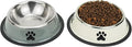 Stainless Steel Dog Bowls, Food and Water Non Slip Anti Skid Stackable Pet Puppy Dishes for Small, Medium and Large Dogs (2 Pack)