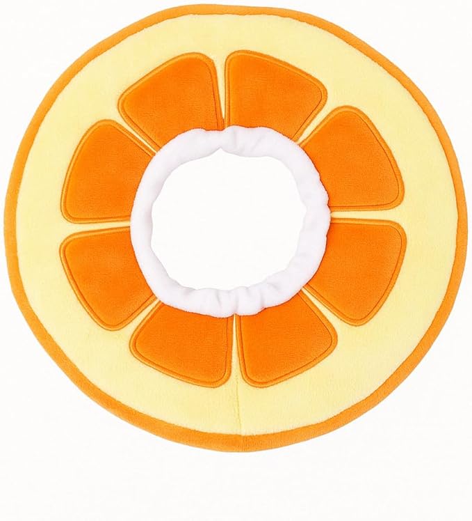 SunGrow Cat Cone Collar Soft, Stop Licking E Collar for Recovery, Post Surgery Stress Relieving with Adjustable Strap Enclosures, Orange
