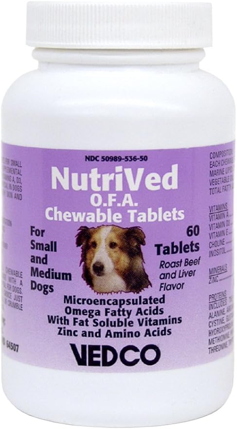 Vedco 60 Count Nutrived O.F.A. Chewable Tablets for Small and Medium Dogs