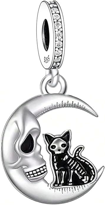 Pet Charm, Cute Dog Charm, Animal Dangle Charm, Sterling Silver Charm, Gift For Women, Friends, Wife, Mother, Christmas, and Halloween, Compatible With Pandora