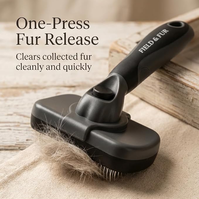 Dog Grooming Kit – Deshedding Tool & Slicker Brush Set for Undercoat Removal, Shedding Control & Detangling – Stainless Steel Grooming Tools – FIELD & FUR Complete Coat Care System