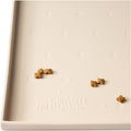 Leash Boss Waterproof Non-Slip Dog Bowl Mat - Dog Food Mat, Food-Grade Silicone Tray for Pet Bowls, XL, 25 x 17 in, Beige