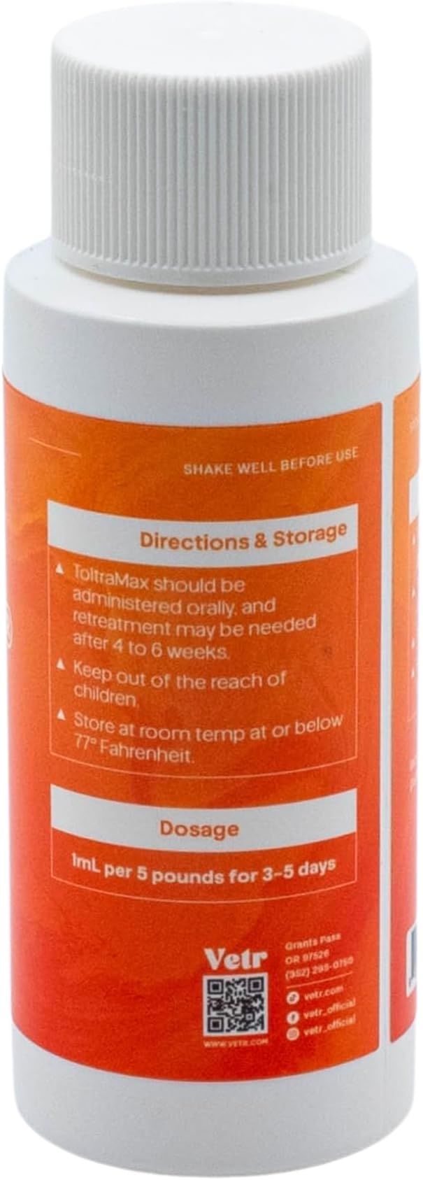 Toltrazuril 5.0% for Horses, Dogs, Cats, 60mL/2 Ounce, for Non-Food Chain Animals, Chicken