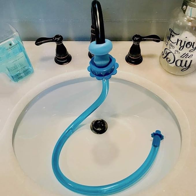 Rinseroo Replacement Shower Hose Connectors (3 pack) for Rinseroo- Slip-on Handheld Water Hose Attachment/Faucet Adapter for Shower & Sink, Detachable Shower Sprayer (NOT FOR TUB VERSION)