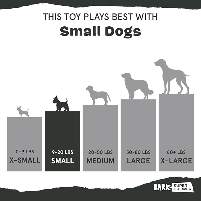 Barkbox Dog Toys – Toy G BIV Rainbow Super Chewer Tug Toy for Enthusiastic Chewers with Double Reinforced Strap and Tough Rubber Clouds – Small